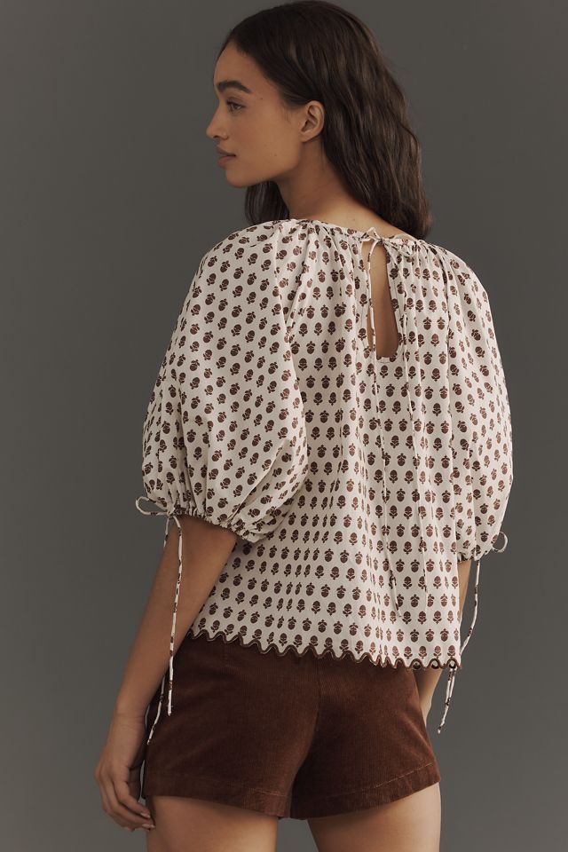 RHODE Rowan Puff-Sleeve Blouse #2