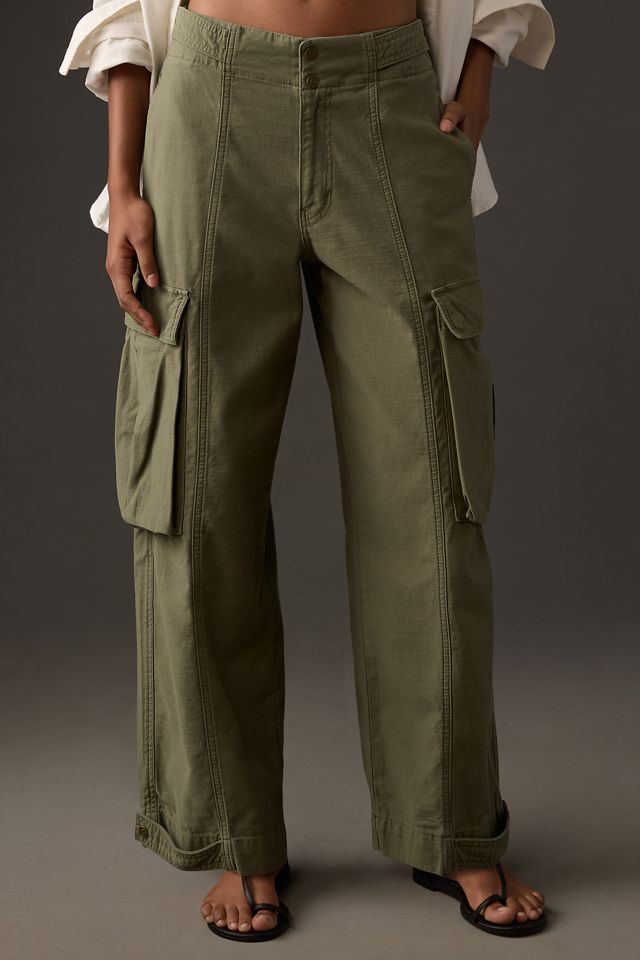 FRAME Wide-Leg Cargo Jeans #1