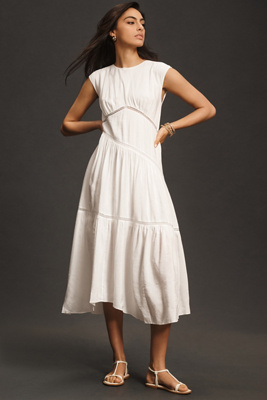 frame gathered seam short sleeve dress FRAME Gathered Seam Short Sleeve Dress in Black
