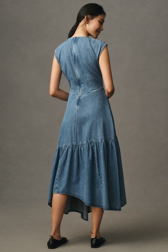 FRAME Gathered Tiered Midi Dress #2