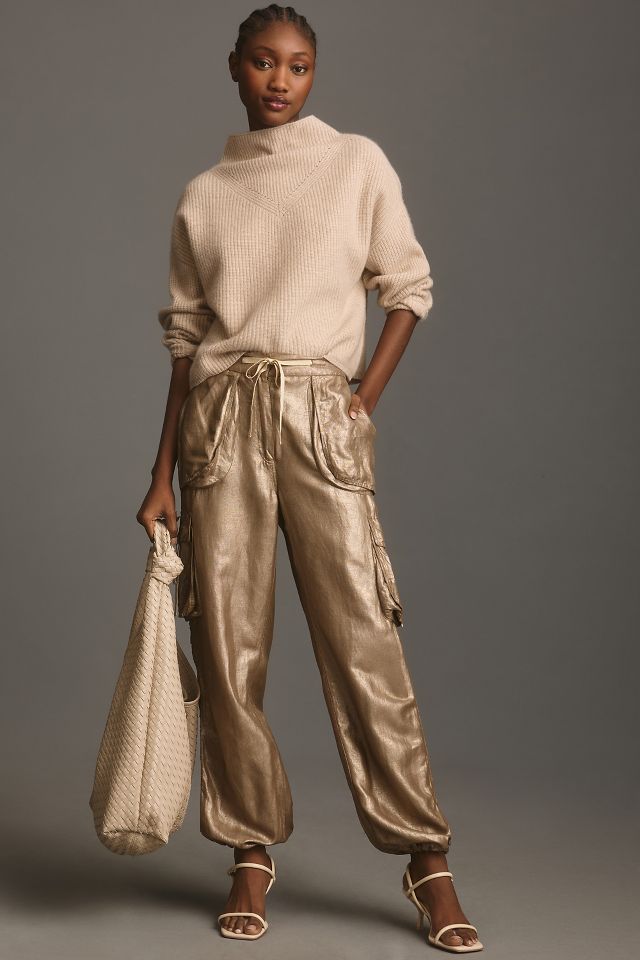 Metallic on sale cargo pants