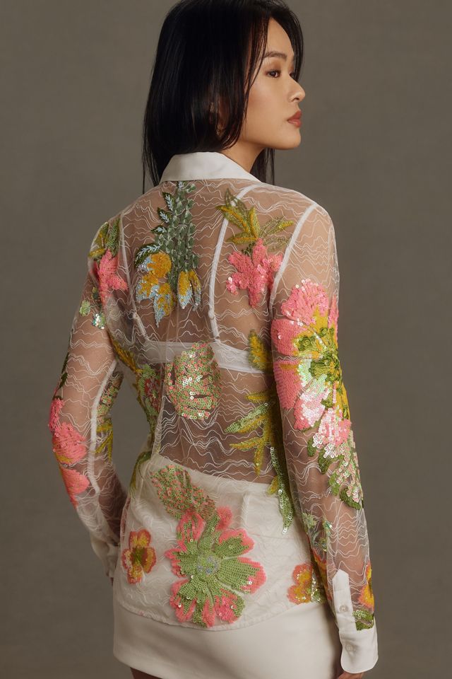 Le Superbe Tropical Lace Blouse #1
