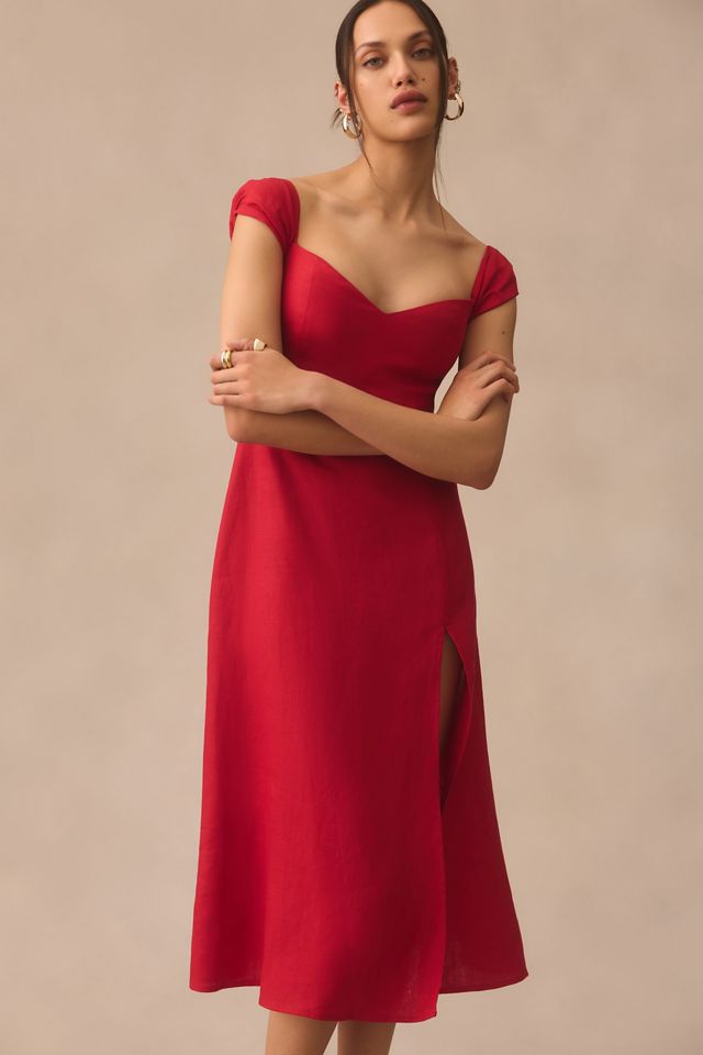 Reformation Bridgton Linen Midi Dress #3