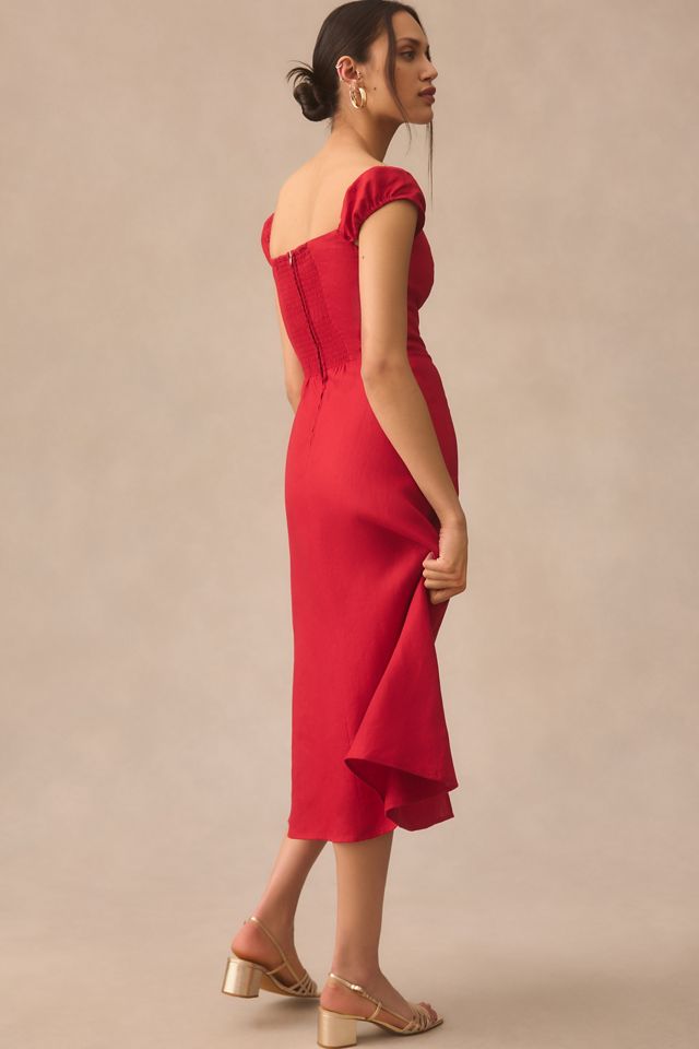 Reformation Bridgton Linen Midi Dress #4