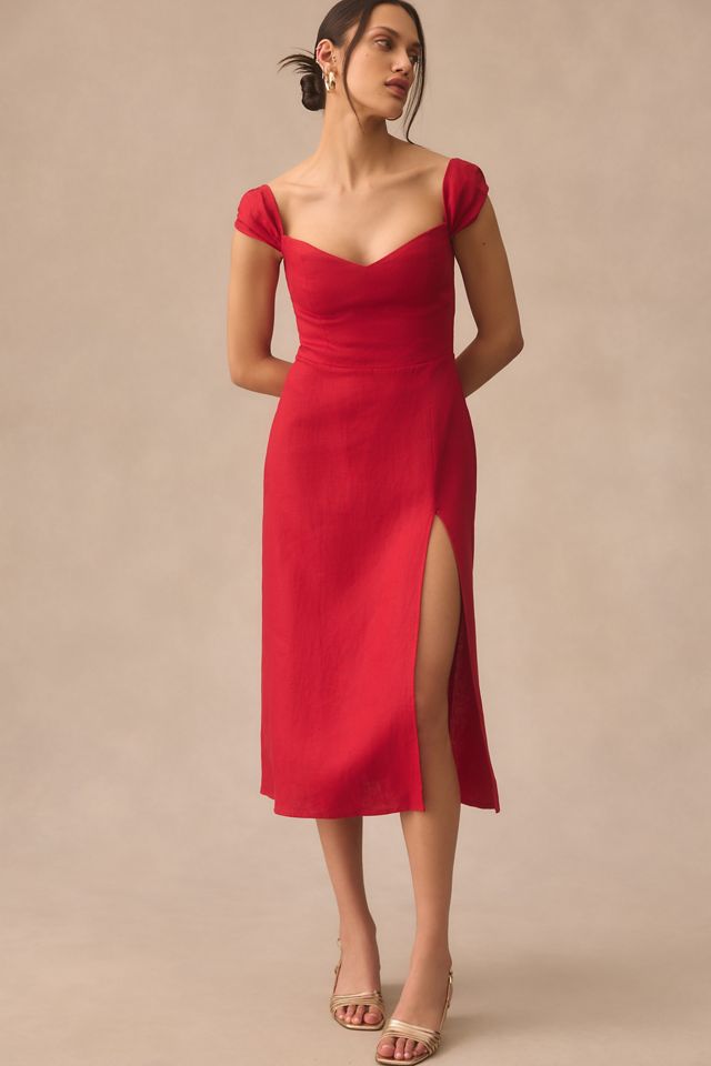 Reformation Bridgton Linen Midi Dress #1