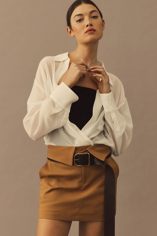 Reformation Will Sheer Oversized Shirt #4