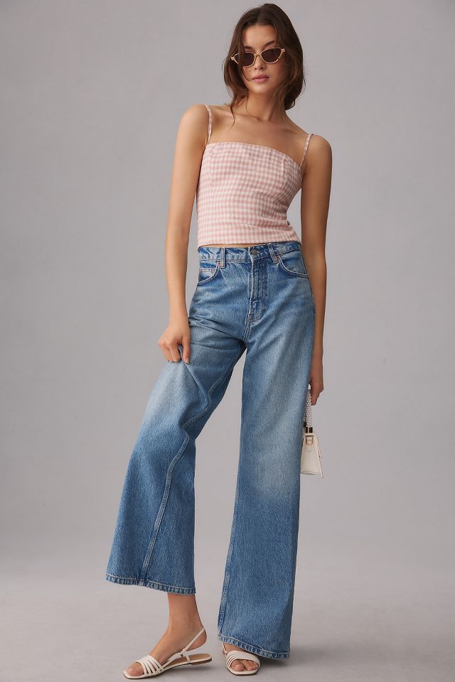 Cary High Rise Slouchy Wide Leg Cropped Jeans