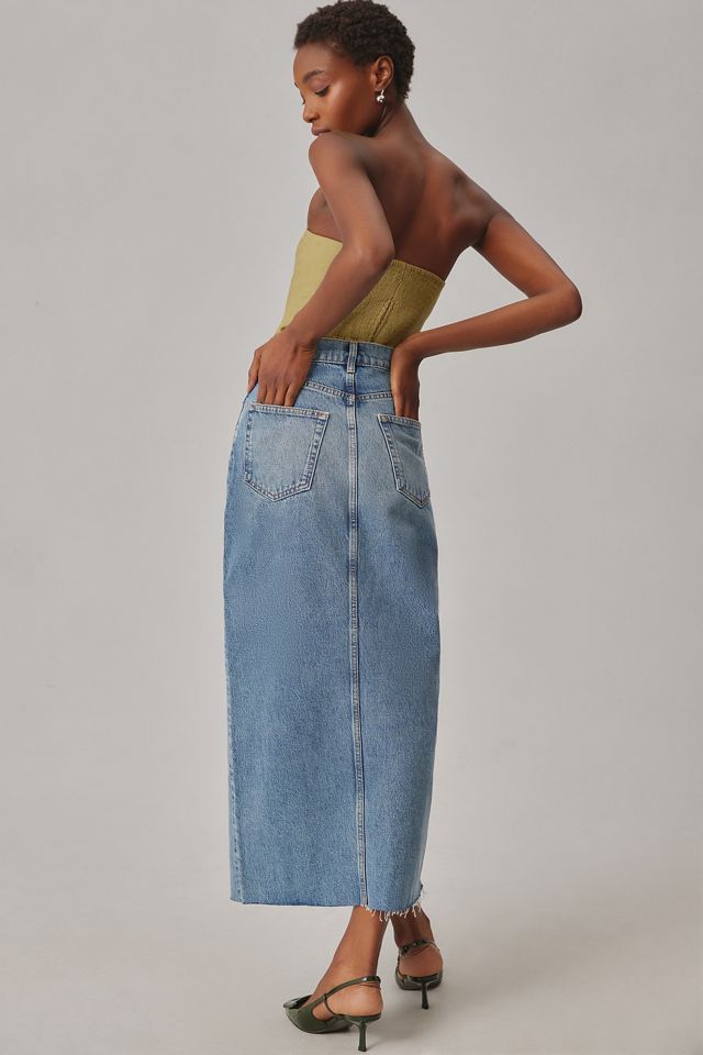 Reformation Nila Long Denim Skirt | Anthropologie