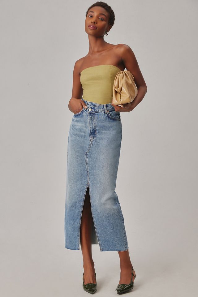Reformation Nila Long Denim Skirt #2