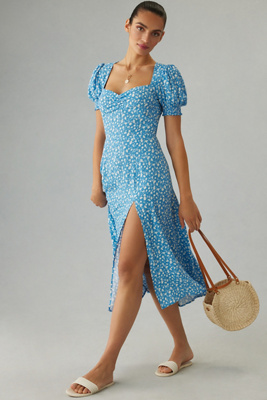 reformation lacey abstract print crepe midi dress Selfridges Reformation Lacey abstract-print crepe midi dress 255.00