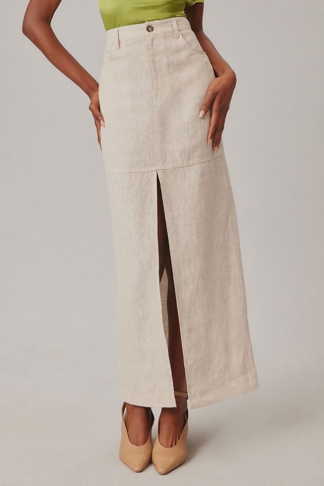 Reformation Tazz Linen Maxi Skirt #1