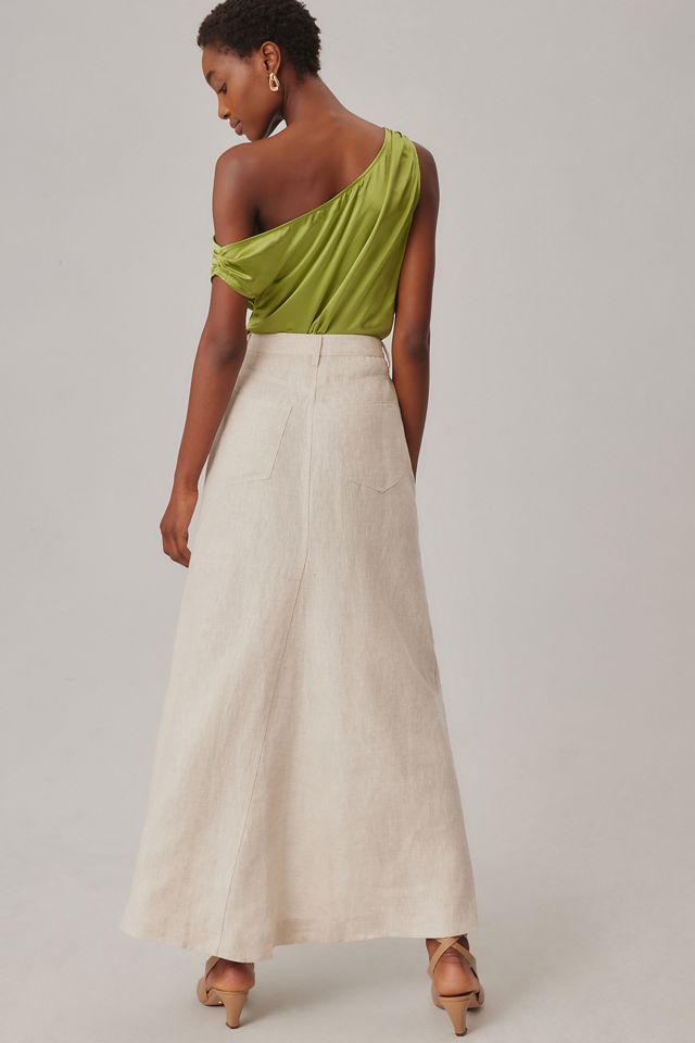 Reformation Tazz Linen Maxi Skirt #3