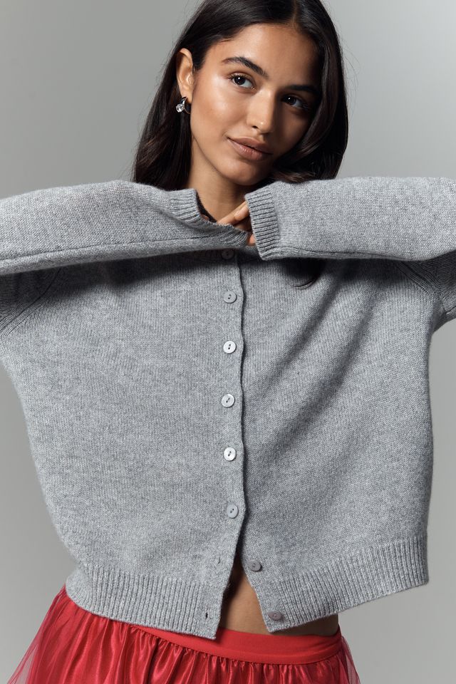 Reformation Clara 100% Cashmere Crew Cardigan Sweater #3