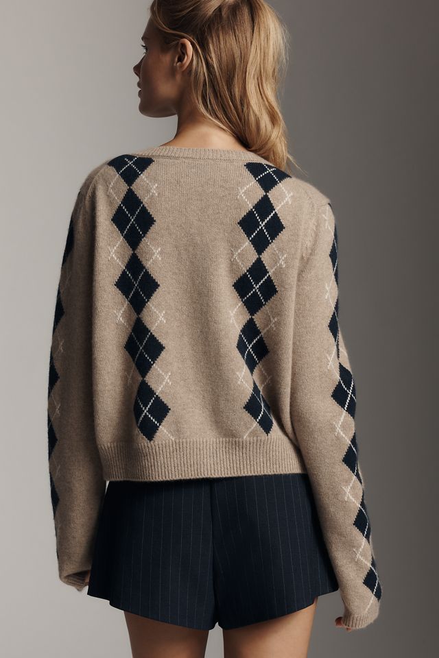 Reformation Clara Cashmere Crew Cardigan Sweater #1