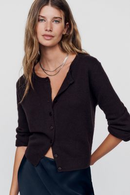 Reformation Clara 100% Cashmere Crew Cardigan