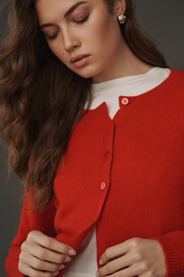 Reformation Clara Cashmere Crew Cardigan Sweater #2
