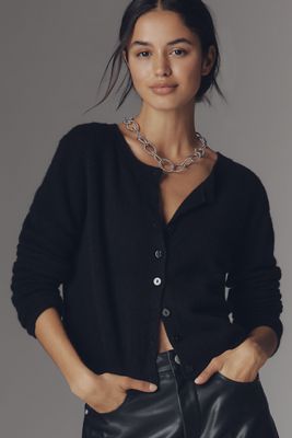 Reformation Clara 100% Cashmere Crew Cardigan