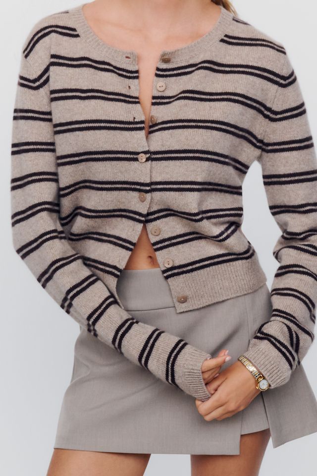 Reformation Clara 100% Cashmere Crew Cardigan Sweater #1