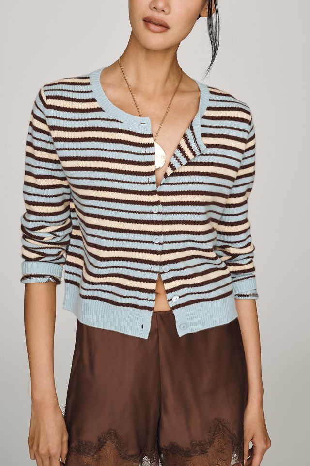 Reformation Clara Cashmere Crew Cardigan Sweater #2