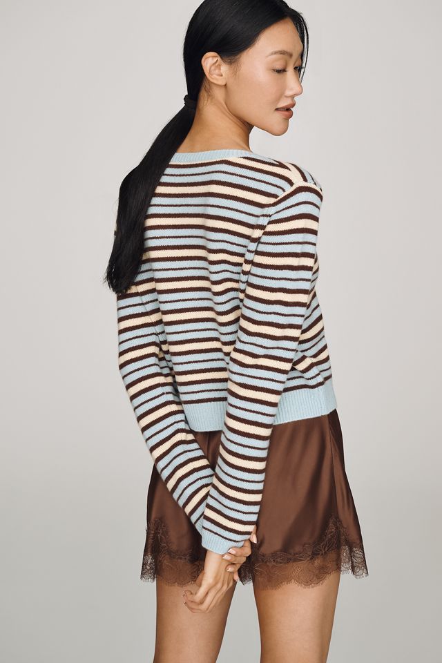 Reformation Clara Cashmere Crew Cardigan Sweater #3