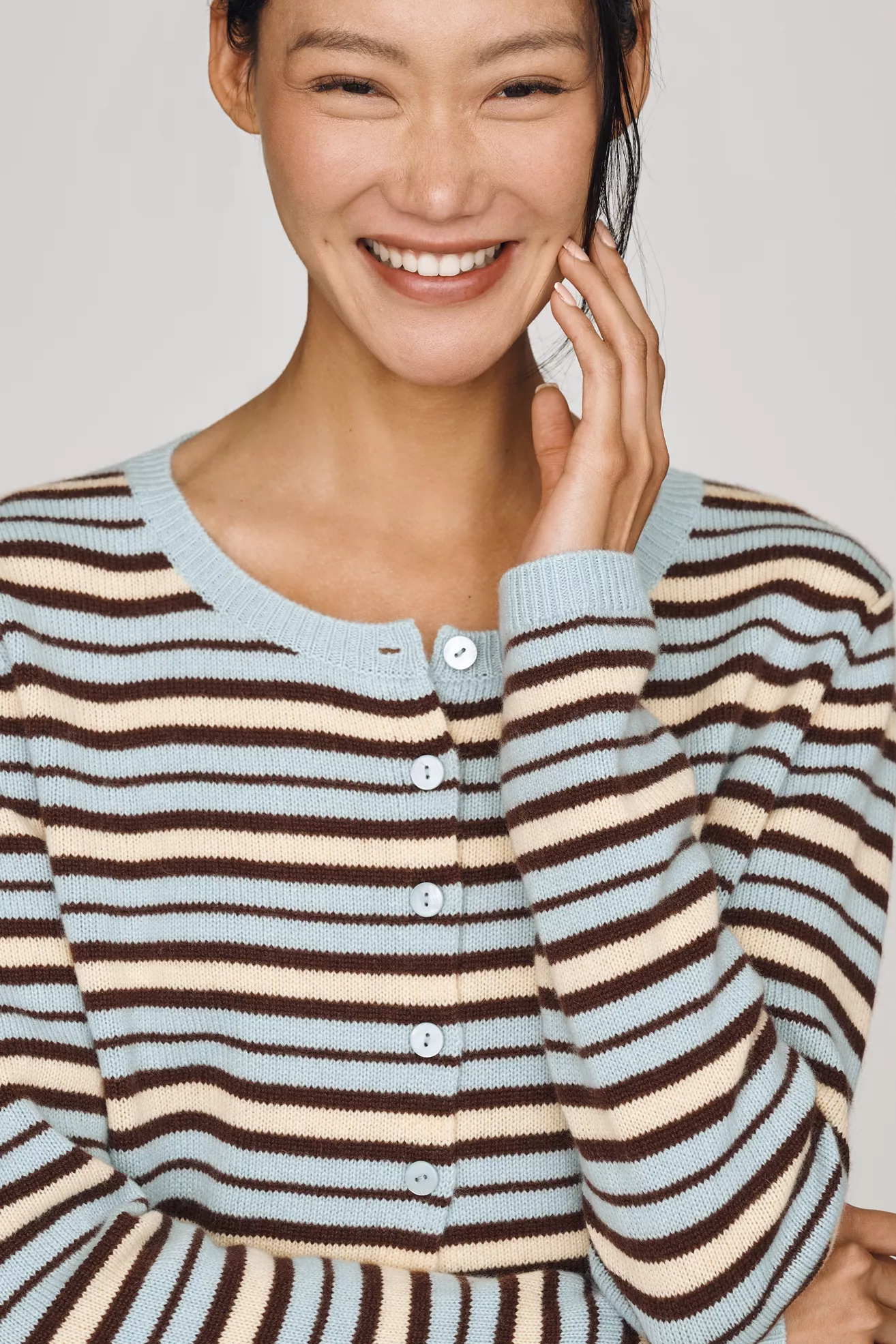 Reformation Clara 100% Cashmere Crew Cardigan