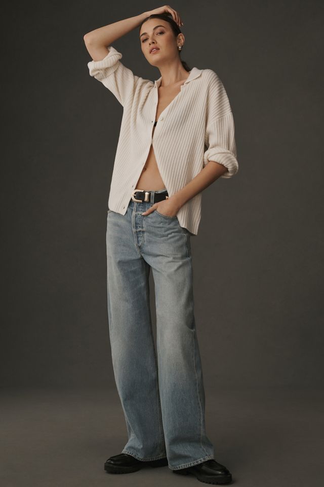 Reformation Fantino Cashmere Cardigan Sweater #3