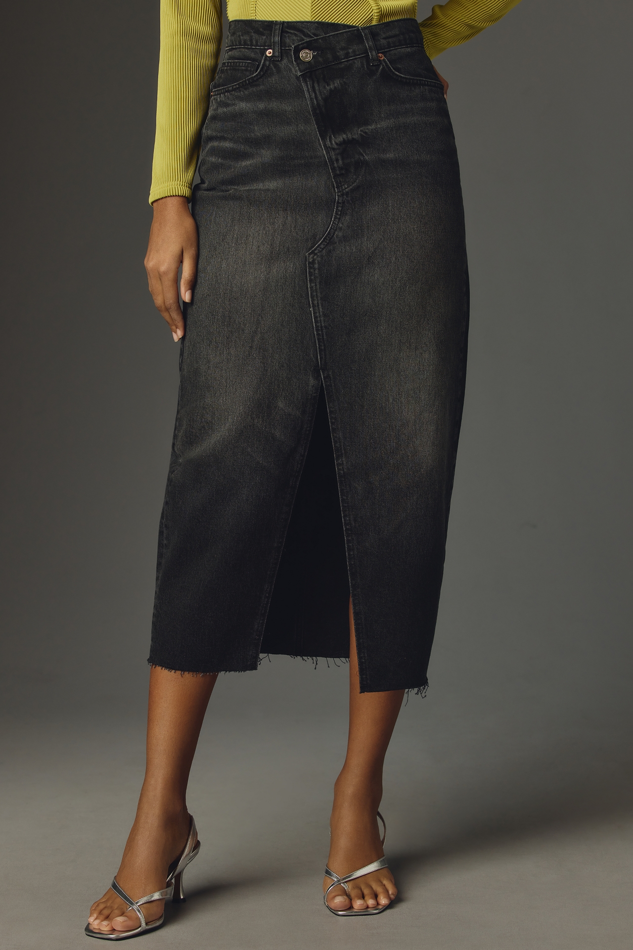 Reformation Nila Long Denim Skirt