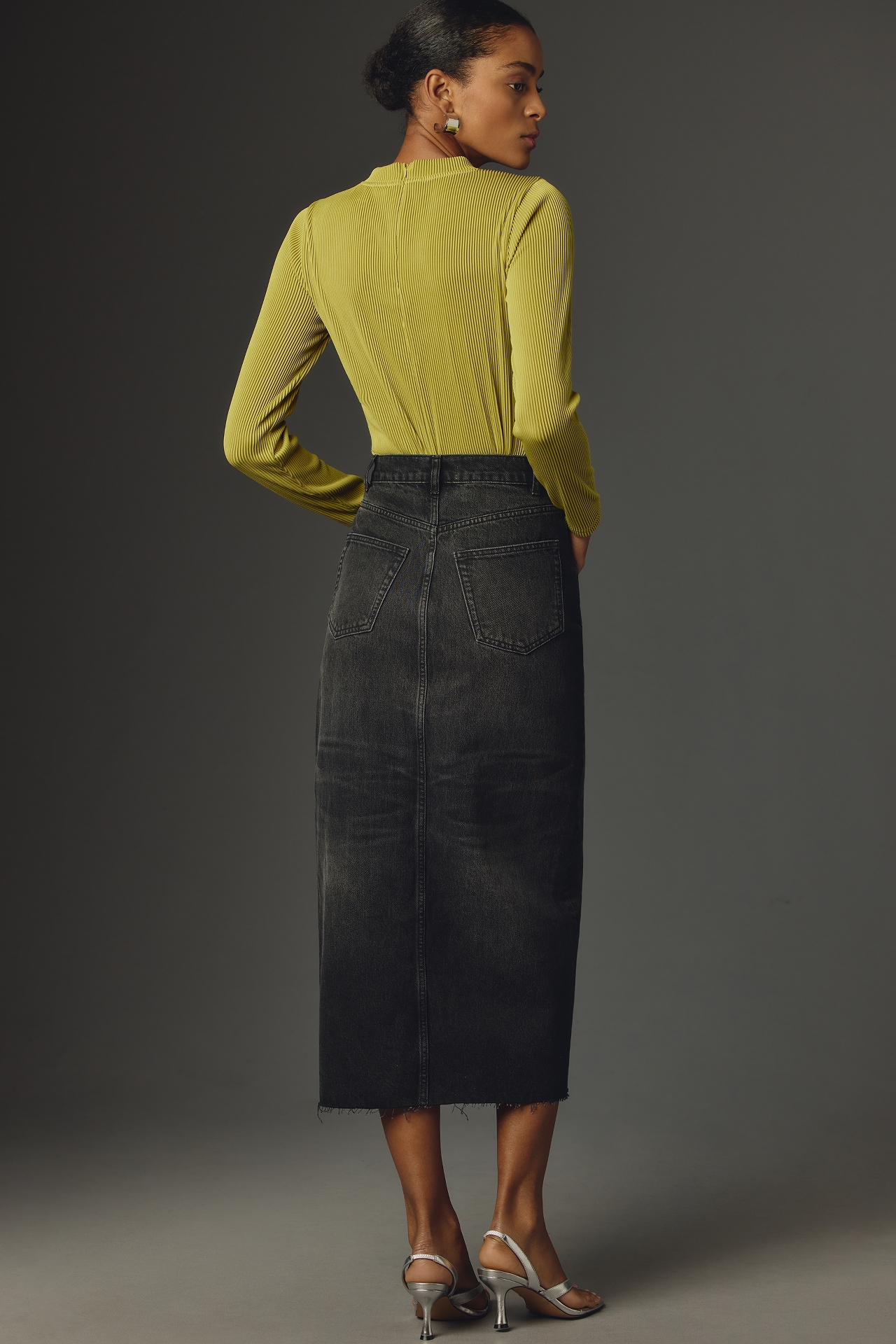 Reformation Nila Long Denim Skirt