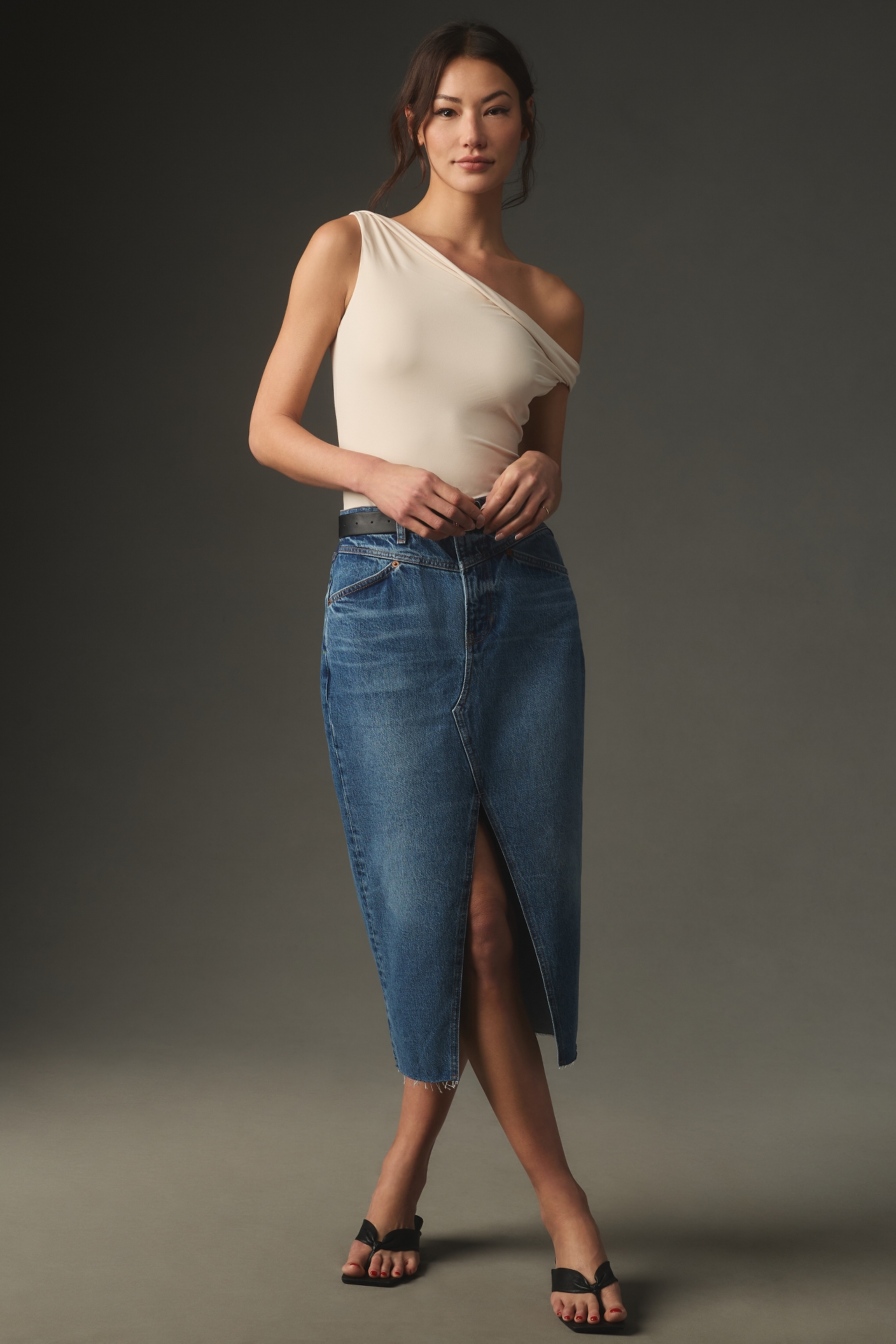 Reformation Jagger Denim Midi Skirt