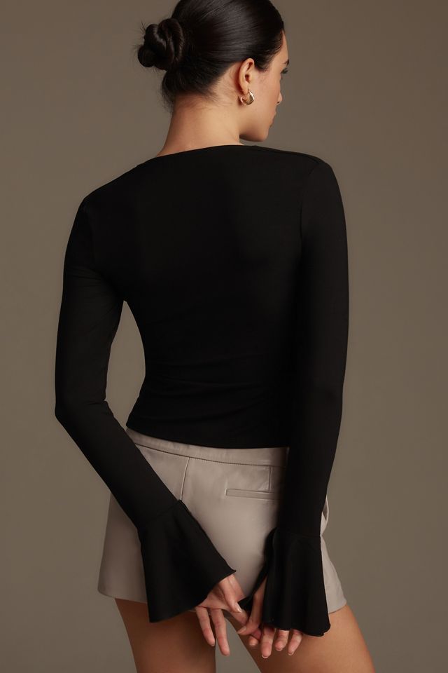 Reformation Lucca Long-Sleeve Knit Top #1