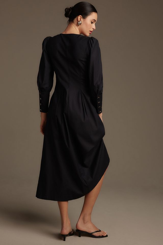 Reformation Halia Long-Sleeve Button-Front Midi Dress #1