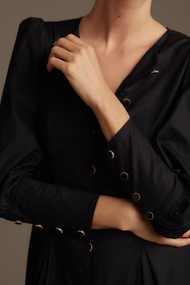 Reformation Halia Long-Sleeve Button-Front Midi Dress #3