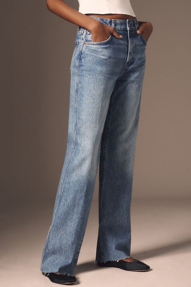 THE KRIPT Hem straight-leg mid-rise jeans - ShopStyle