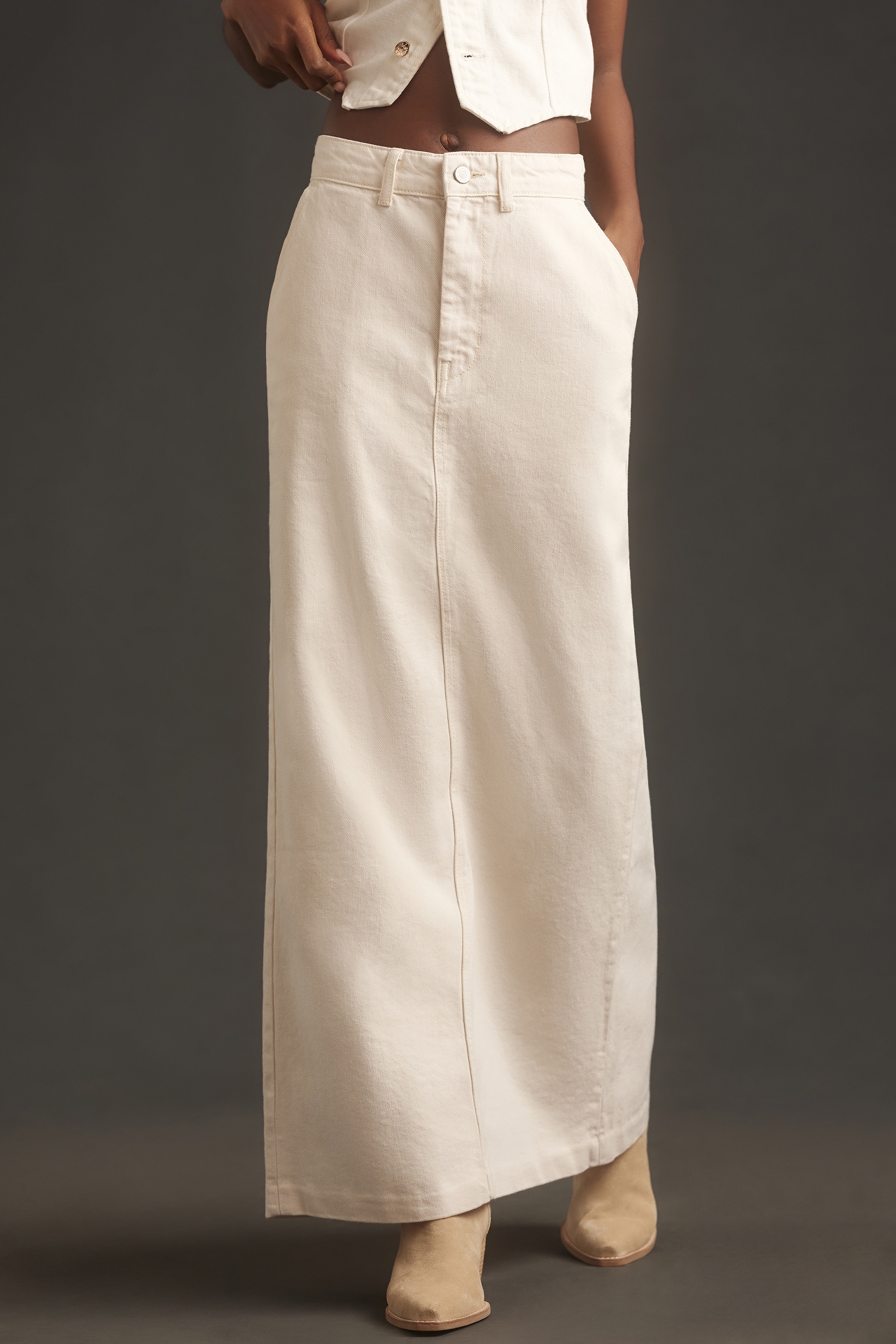 Reformation Myles Denim Maxi Skirt