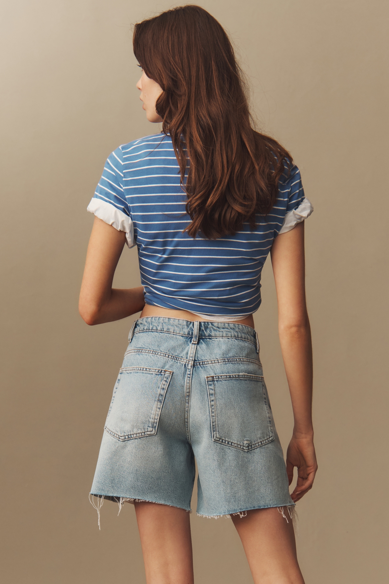 Reformation Raye Mid-Rise Relaxed Jean Shorts