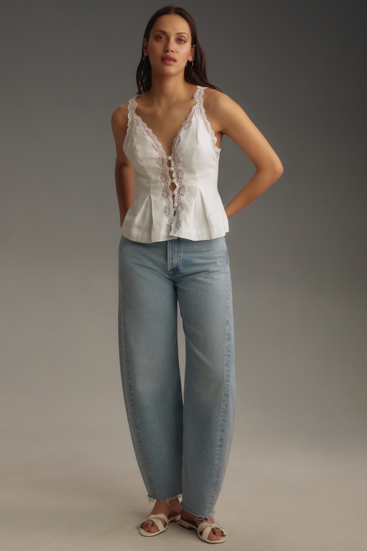 Reformation Josefina Linen Top