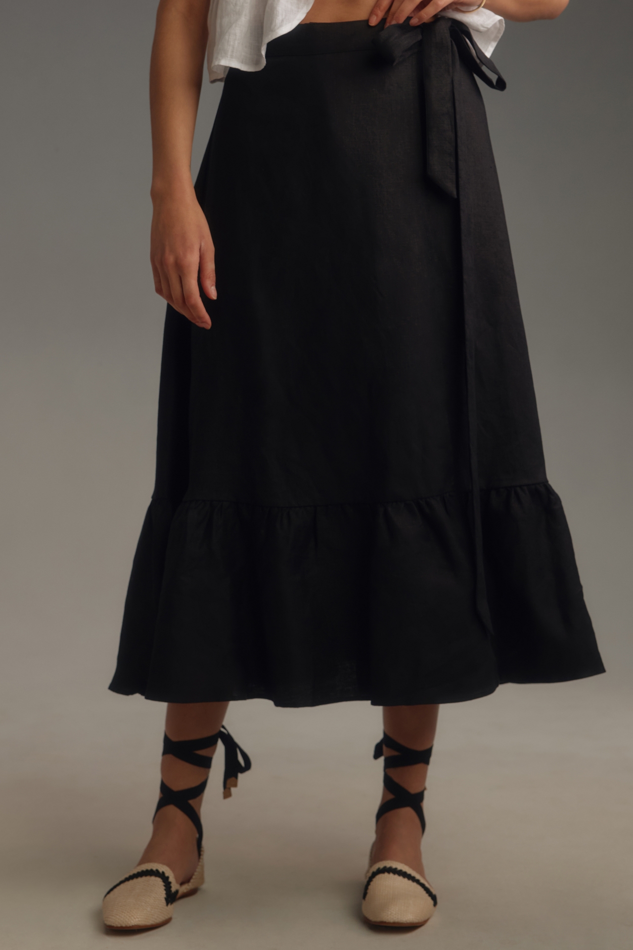 Reformation Julep Linen Midi Skirt