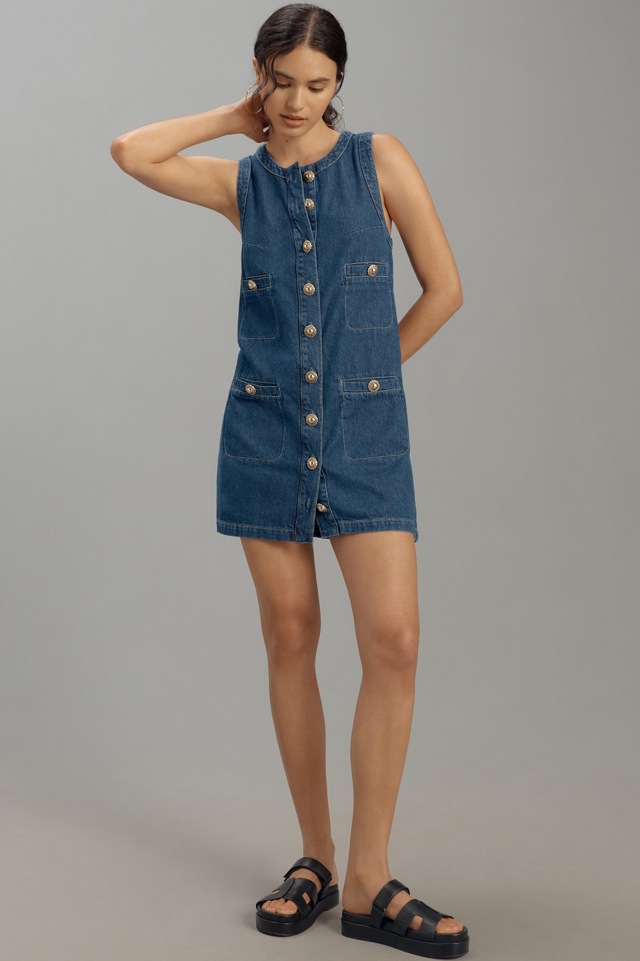 Reformation Tropez Denim Mini Dress