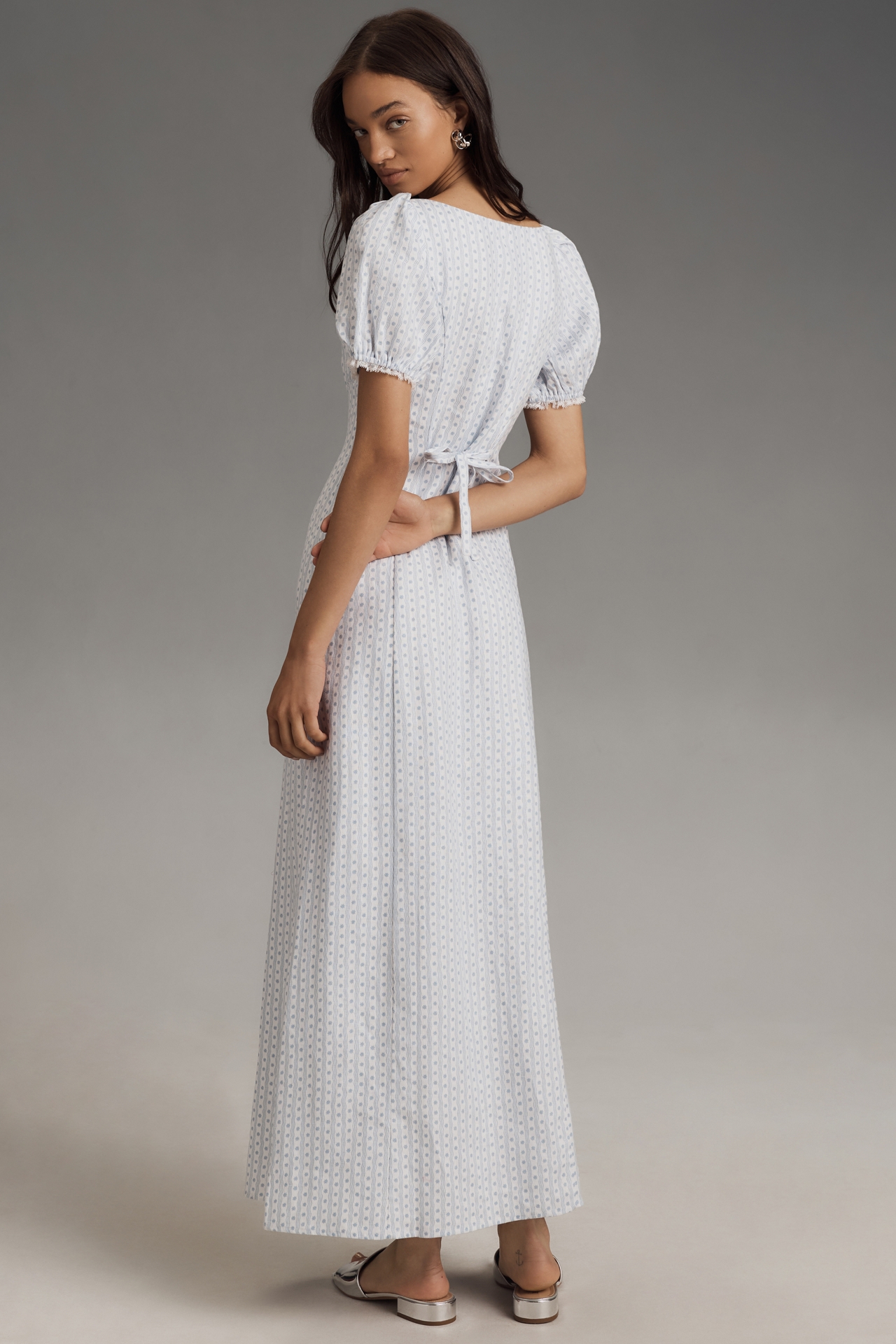 Reformation Cherise Linen Midi Dress