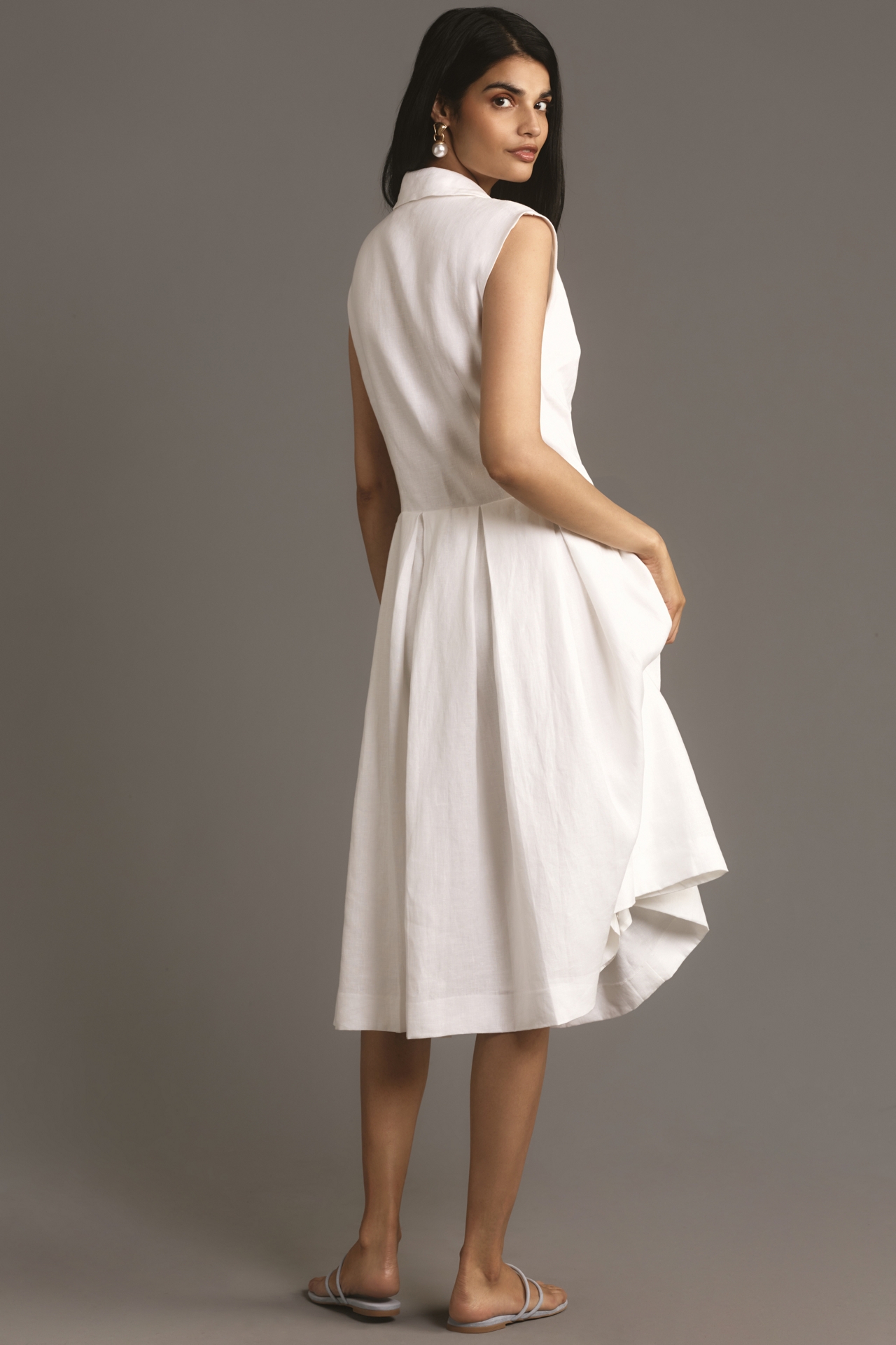 Reformation Prim Linen Midi Dress