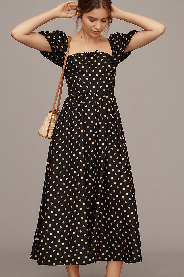 Reformation Marella Linen Midi Dress | Anthropologie Reformation Marella Linen Midi Dress | Anthropologie