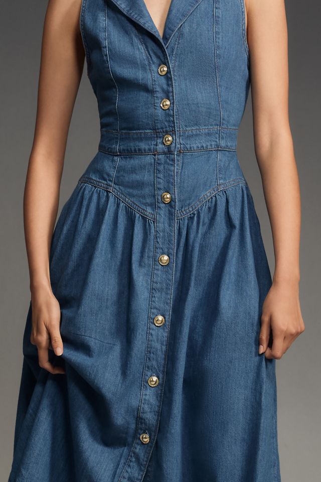 【Reformation】Ellison デニム ミディドレス ワンピース Reformation Ellison Denim Midi Dress | Anthropologie