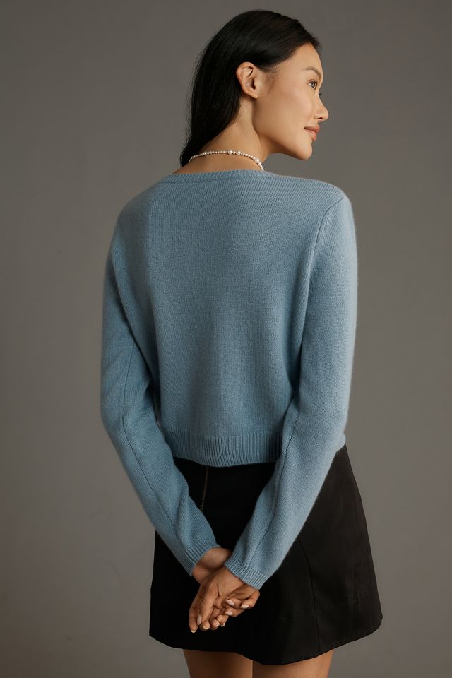 Reformation Clara Cashmere Crew Cardigan Sweater #1