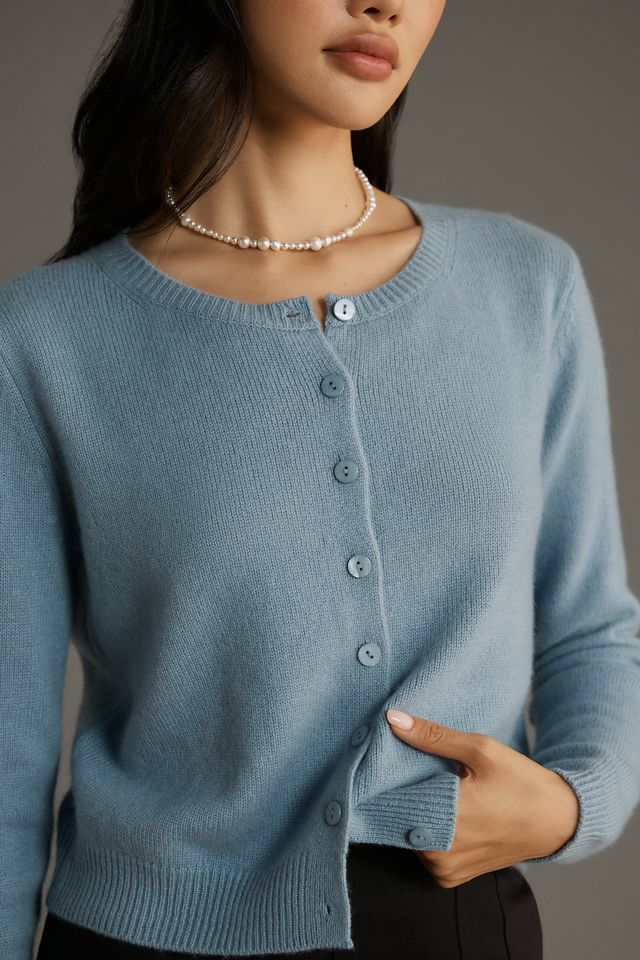 Reformation Clara Cashmere Crew Cardigan Sweater #2
