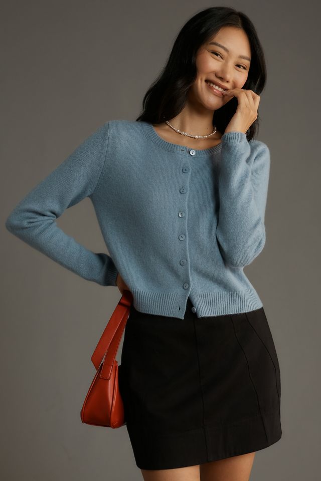 Reformation Clara Cashmere Crew Cardigan Sweater #3