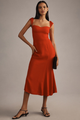 Reformation Bryson Dress In Red