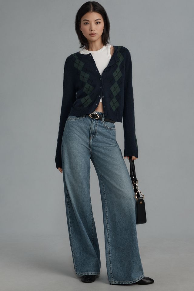 Reformation Clara Cashmere Crew Cardigan Sweater #3