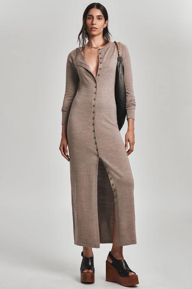 Reformation Cameran Long Sleeve Button Front Maxi Dress Anthropologie