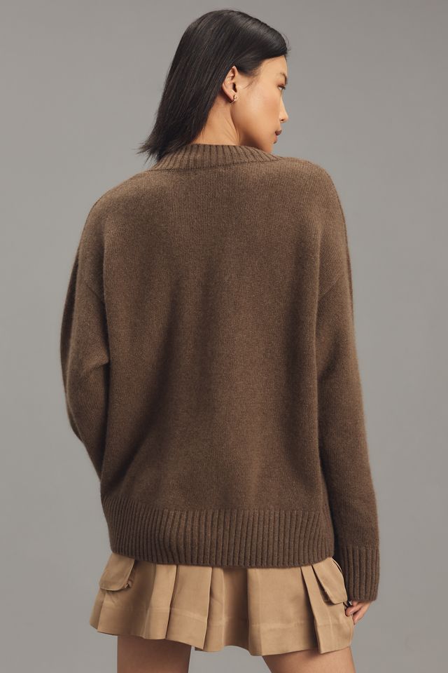 Reformation Jadey Cashmere Oversized V-Neck Sweater #1
