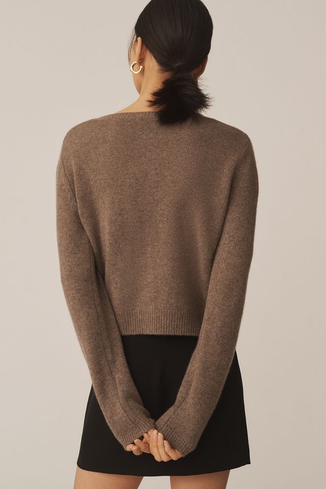 Reformation Clara Cashmere Crew Cardigan Sweater #1